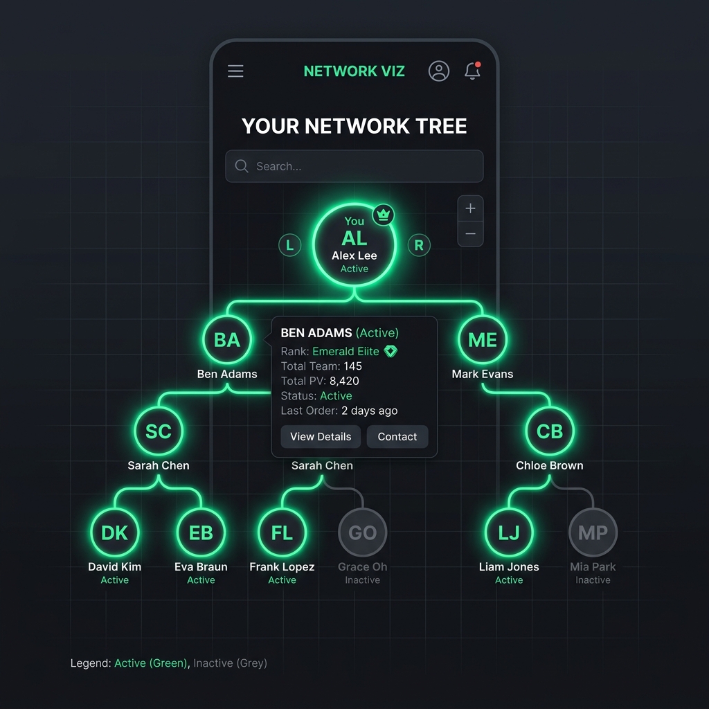 Visual MLM Network Tree
