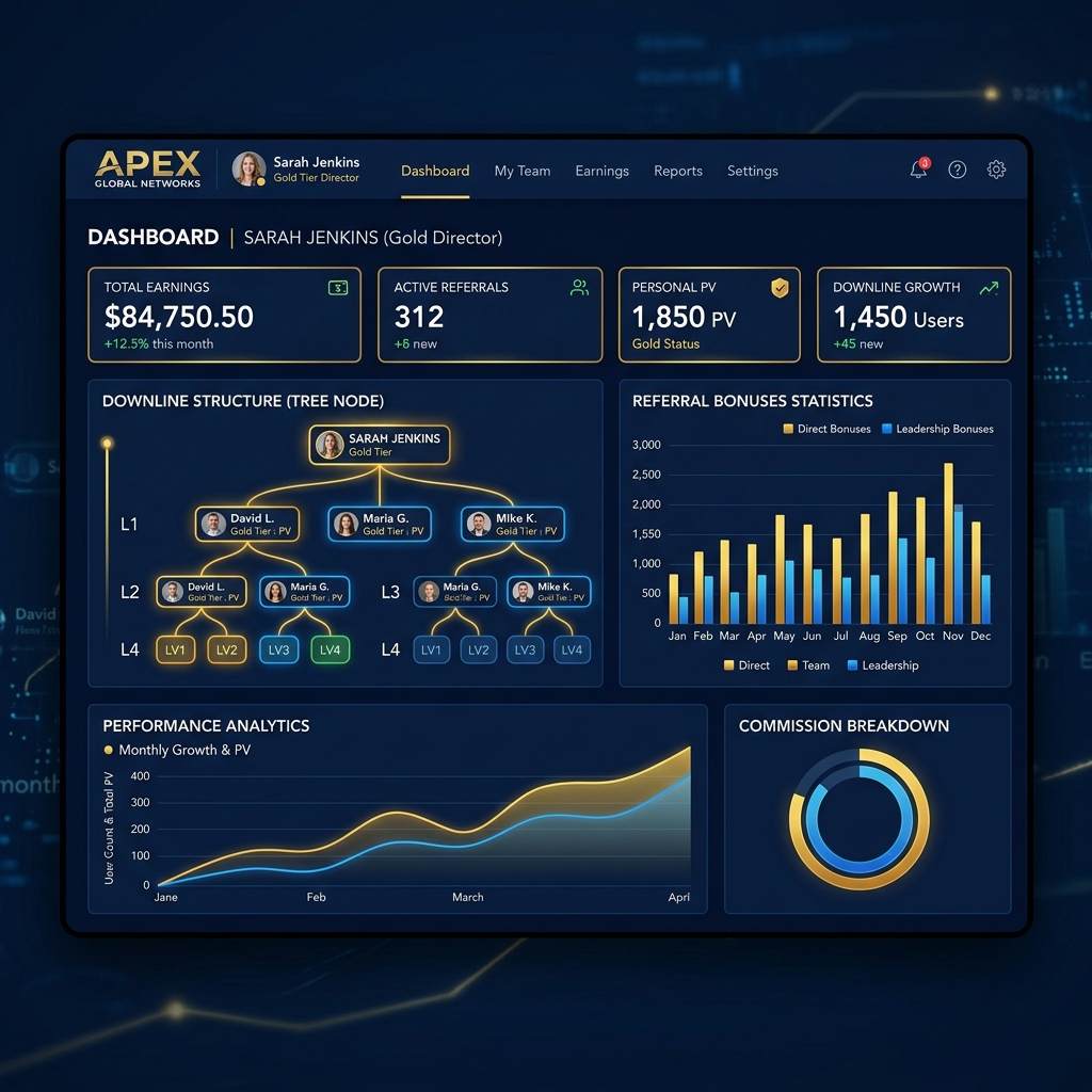 MLM Tree Structure Screenshot
