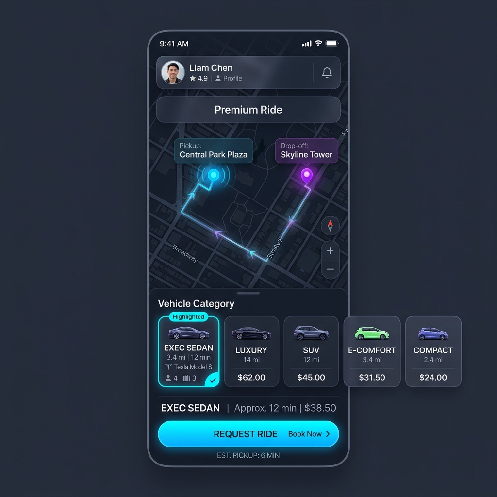 Rider App Screenshot